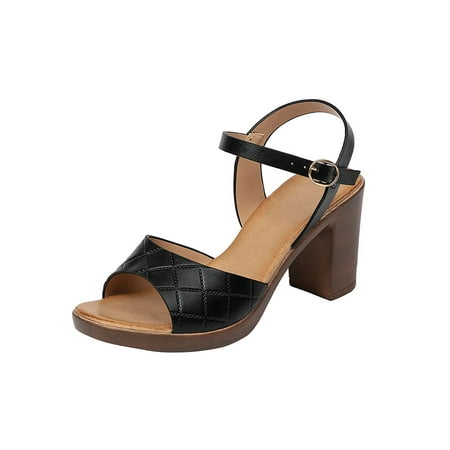 Ritualay Ladies Sandals Ankle Strap Casual Shoe Open Toe Heeled Sandal Lightweight Non-slip High Heels Work Party Summer Dressy Shoes Black 8.5
Ritualay Ladies Sandals Ankle Strap Casual Shoe Open Toe Heeled Sandal Lightweight Non-slip High Heels Work Party Summer Dressy Shoes Black 8.5