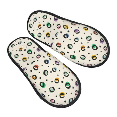 House Slippers for Women Men - colorful spots circles print Soft House Shoes Fuzzy Slippers Lightweight Slip-On Cozy House Slippers for Woman Indoor Outdoor
House Slippers for Women Men - colorful spots circles print Soft House Shoes Fuzzy Slippers Lightweight Slip-On Cozy House Slippers for Woman Indoor Outdoor