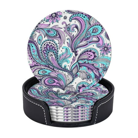 6 Pcs Leather Coasters Blue Teal Purple Coasters For Drinks Cup Mat Pad Housewarming Gift Ideal For Home Decor
6 Pcs Leather Coasters Blue Teal Purple Coasters For Drinks Cup Mat Pad Housewarming Gift Ideal For Home Decor