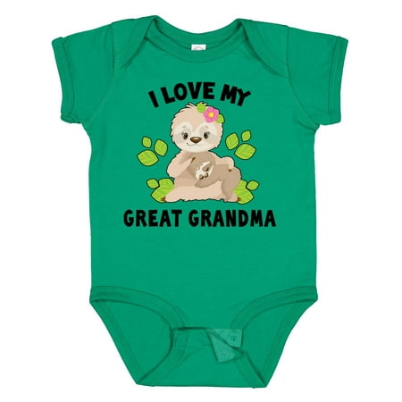 Inktastic Cute Sloth I Love My Great Grandma with Green Leaves Gift Baby Boy or Baby Girl Bodysuit
Inktastic Cute Sloth I Love My Great Grandma with Green Leaves Gift Baby Boy or Baby Girl Bodysuit