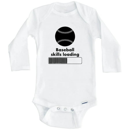 Baseball Skills Loading Funny One Piece Baby Bodysuit (Long Sleeve) 0-3 Months White
Baseball Skills Loading Funny One Piece Baby Bodysuit (Long Sleeve) 0-3 Months White