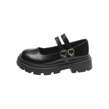 Frontwalk Womens Mary Jane Buckle Strap Casual Shoes Chunky Platform Dress Shoe School Low Heel Loafers Women Round Toe Black 2# 6
Frontwalk Womens Mary Jane Buckle Strap Casual Shoes Chunky Platform Dress Shoe School Low Heel Loafers Women Round Toe Black 2# 6