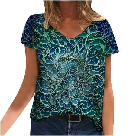 Shirts for Women Womens Tops Dressy Casual Women s Fashion Casual Printing V-Neck Pullover Top Short Sleeve T-Shirt Off The Shoulder Tops for Women Tube Tops for Women New Arrival Green 4XL
Shirts for Women Womens Tops Dressy Casual Women s Fashion Casual Printing V-Neck Pullover Top Short Sleeve T-Shirt Off The Shoulder Tops for Women Tube Tops for Women New Arrival Green 4XL