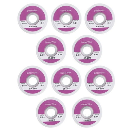 SMSHA 10pcs 1.0mm Desoldering Braid Solder Remover Sucker Flux Wick Cable Wire