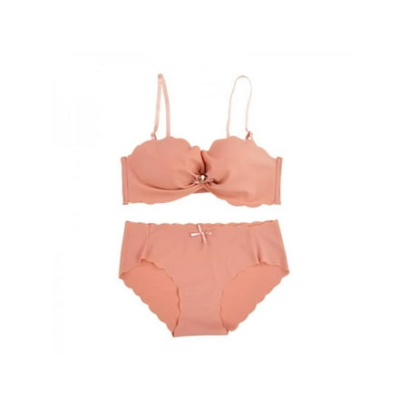 Topumt Women Sexy Underwear Set Gathered Without Steel Ring Solid Color Bow Bra + Briefs
Topumt Women Sexy Underwear Set Gathered Without Steel Ring Solid Color Bow Bra + Briefs