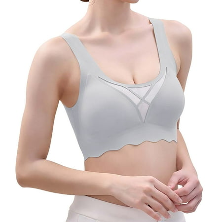 Ultra Thin Ice Silk Bra Comfort Bra Seamless Daily Sports Bra Beauty Back Yoga Bra with Removable Chest Pad Bras for Women Grey XXXL
Ultra Thin Ice Silk Bra Comfort Bra Seamless Daily Sports Bra Beauty Back Yoga Bra with Removable Chest Pad Bras for Women Grey XXXL