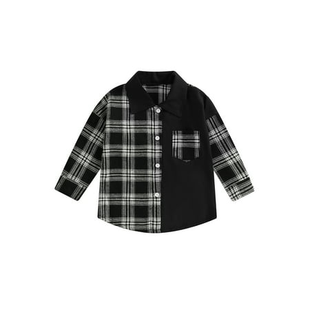 wybzd Infant Boys Shirt Patchwork Pocket Front Plaid Print Button Fly Long Seeve Tops Baby Spring Fall Clothes Black 4-5 Years
wybzd Infant Boys Shirt Patchwork Pocket Front Plaid Print Button Fly Long Seeve Tops Baby Spring Fall Clothes Black 4-5 Years