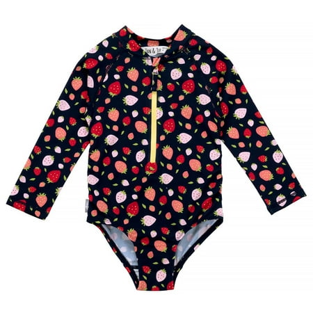 JAN & JUL Toddler Girl Swim-suit with UPF 50+ UV Protection (3T Strawberry)