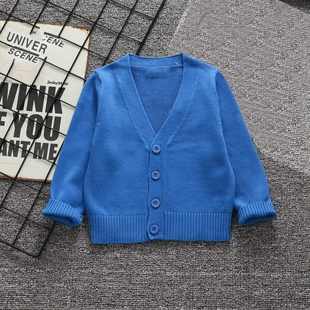 Ynynloco Toddler Boys Girls Long Sleeve Button Down Cardigan V-Neck Fall Winter Cotton Knit Sweater Basic Solid Color Knitted Cardigan
Ynynloco Toddler Boys Girls Long Sleeve Button Down Cardigan V-Neck Fall Winter Cotton Knit Sweater Basic Solid Color Knitted Cardigan