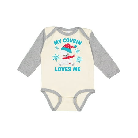 Inktastic Polar Bear My Cousin Loves Me in Santa Hat with Snowflakes Gift Baby Boy or Baby Girl Long Sleeve Bodysuit
Inktastic Polar Bear My Cousin Loves Me in Santa Hat with Snowflakes Gift Baby Boy or Baby Girl Long Sleeve Bodysuit