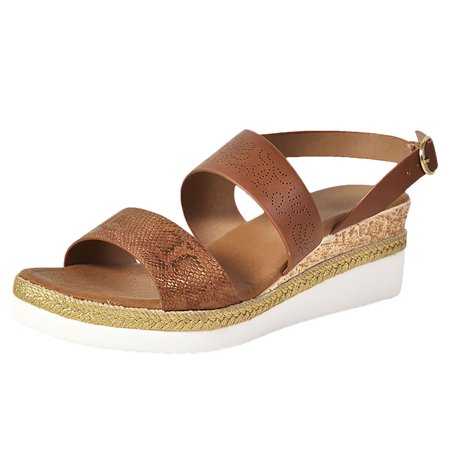 Ladies Weave Open Toe Buckle Strap Summer Slope Heel Thick Soled Wedges Sandals
Ladies Weave Open Toe Buckle Strap Summer Slope Heel Thick Soled Wedges Sandals