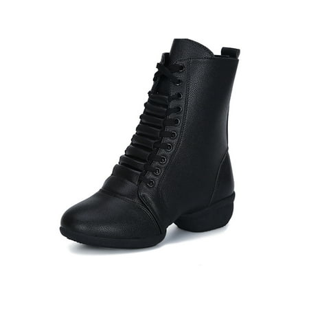 Ritualay Women Comfort Jazz Dance Boot Lightweight Soft-soled Performance Modern Zip Up Leather Flats Cotton Lined Black 4
Ritualay Women Comfort Jazz Dance Boot Lightweight Soft-soled Performance Modern Zip Up Leather Flats Cotton Lined Black 4