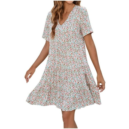 jsaierl Womens Summer Dress 2023 Wedding Guest Print Dress Flowy Short Sleeve Midi Dress Tunic Crew Neck Sun Dress
jsaierl Womens Summer Dress 2023 Wedding Guest Print Dress Flowy Short Sleeve Midi Dress Tunic Crew Neck Sun Dress