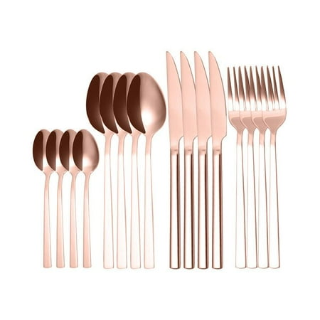 UMMH Set 16 Pieces Stainless Steel Cutlery Forks Spoons Knives Set Silverware Full Complete Tableware for Kitchen
UMMH Set 16 Pieces Stainless Steel Cutlery Forks Spoons Knives Set Silverware Full Complete Tableware for Kitchen