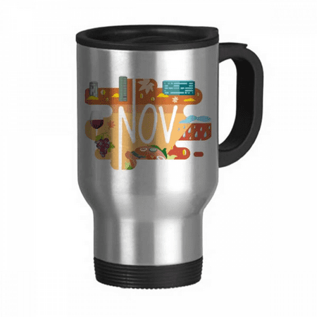 November Month Season Illustration Travel Mug Flip Lid Stainless Steel Cup Car Tumbler Thermos
November Month Season Illustration Travel Mug Flip Lid Stainless Steel Cup Car Tumbler Thermos