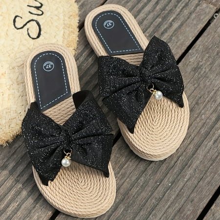 SHYKU Women s Solid Color Elegant Sandals Bowknot Decor Lightweight Summer Beach Flats Non-slip Vacation Slides-39
SHYKU Women s Solid Color Elegant Sandals Bowknot Decor Lightweight Summer Beach Flats Non-slip Vacation Slides-39