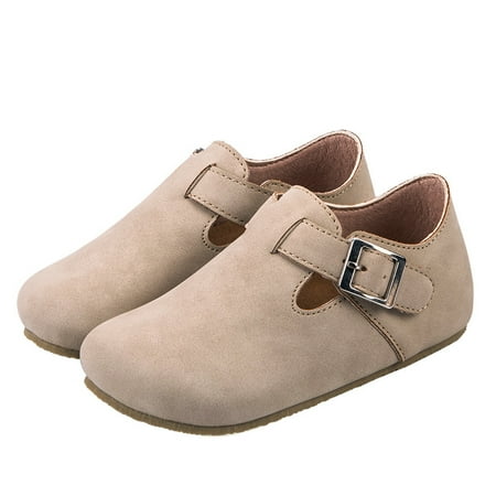 Toyella Fashionable Simple Velcro Anti-slip Children s Shoes Apricot Size210