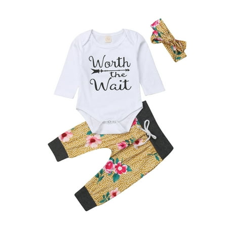Mioliknya 3PCS Baby Outfit Set Long Sleeve Letter Romper Floral Long Pants Bow Headband
Mioliknya 3PCS Baby Outfit Set Long Sleeve Letter Romper Floral Long Pants Bow Headband
