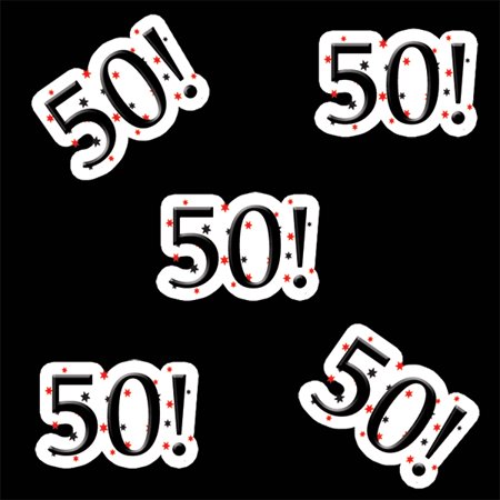 50! BIRTHDAY DECO FETTI (24 PIECES/PKG) by Partypro