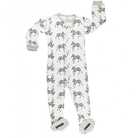 Elowel Boys Footed Zebra Pajama Sleeper 100% cotton (size 6M-5Years)