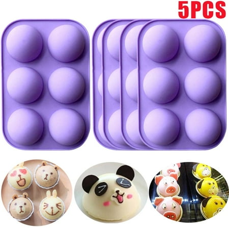 5 Pack 6-Cavity Semi Sphere Silicone Mold Baking Mold for Making Hot Chocolate Bomb Cake Jelly Dome Mousse
5 Pack 6-Cavity Semi Sphere Silicone Mold Baking Mold for Making Hot Chocolate Bomb Cake Jelly Dome Mousse