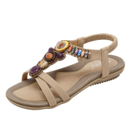 FITOOM Women s Summer Sandals Beach Bohemian Beaded Ankle Walking Strap Casual Flip Flops Ladies Sexy Flats Comfortable Shoes
FITOOM Women s Summer Sandals Beach Bohemian Beaded Ankle Walking Strap Casual Flip Flops Ladies Sexy Flats Comfortable Shoes