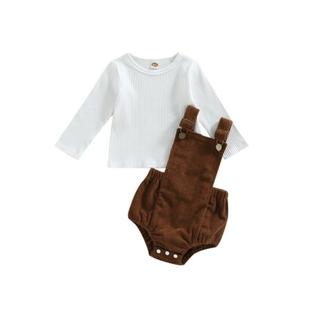 CenturyX Newborn Infant Baby Girls Boys Clothes Set Solid Color Long Sleeve T-shirt Overalls Corduroy Shorts Outfits Autumn Costumes Khaki 18-24 Months
CenturyX Newborn Infant Baby Girls Boys Clothes Set Solid Color Long Sleeve T-shirt Overalls Corduroy Shorts Outfits Autumn Costumes Khaki 18-24 Months