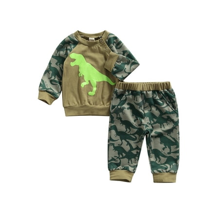 Calsunbaby Unisex Baby 2Pcs Fall Outfits Dinosaur Print Round Neck Long Sleeve Button Tops and Elastic Waist Long Pants Set
Calsunbaby Unisex Baby 2Pcs Fall Outfits Dinosaur Print Round Neck Long Sleeve Button Tops and Elastic Waist Long Pants Set
