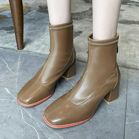NEGJ Fashion Autumn Winter Women Ankle Boots Mid Heel Solid Color Comfortable Zipper Casual Style
NEGJ Fashion Autumn Winter Women Ankle Boots Mid Heel Solid Color Comfortable Zipper Casual Style