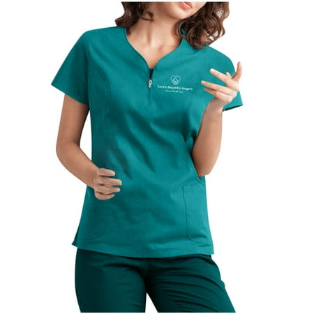 Women Scrubs Top Nurses Clothing Working Uniform Top Care Workwear Short Sleeve V-Neck Pocket Printed T-Shirt Fashion T-Shirt Tops
Women Scrubs Top Nurses Clothing Working Uniform Top Care Workwear Short Sleeve V-Neck Pocket Printed T-Shirt Fashion T-Shirt Tops