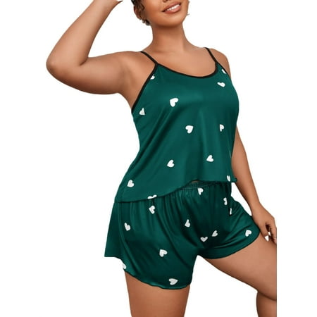 Women s Plus Size 2 pieces Pajamas Sets Cute Heart Print Sleepwear Cami Top and Shorts Pj Lounge Sets 2XL(16)
Women s Plus Size 2 pieces Pajamas Sets Cute Heart Print Sleepwear Cami Top and Shorts Pj Lounge Sets 2XL(16)