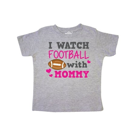 Inktastic I Watch Football with My Mommy Gift Toddler Toddler Girl T-Shirt