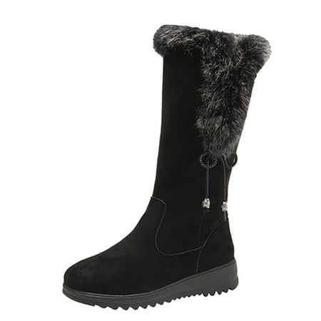 Black Boots for Women Fashion Winter Women Snow Boots Long Tube Middle Heel Non Slip Side Zipper Short Plush Warm And Comfortable Snow Boots for Women Artificial leather Black
Black Boots for Women Fashion Winter Women Snow Boots Long Tube Middle Heel Non Slip Side Zipper Short Plush Warm And Comfortable Snow Boots for Women Artificial leather Black