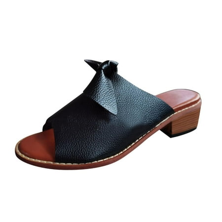 UHUYA Womens Sandals Summer Thick Sole Middle Heel Slippers Comfortable Shoes Butterfly Buckle Sandals Black 41
UHUYA Womens Sandals Summer Thick Sole Middle Heel Slippers Comfortable Shoes Butterfly Buckle Sandals Black 41