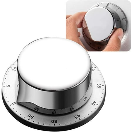 FACI 60 Minute Mechanical Cooking Timer with Magnet Alarm Sound Stainless Steel and ABS for Kitchen (Silver)
FACI 60 Minute Mechanical Cooking Timer with Magnet Alarm Sound Stainless Steel and ABS for Kitchen (Silver)