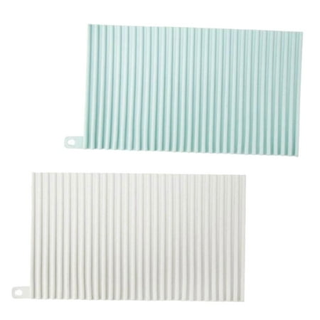 2pcs Silicone Kitchen Gadget Collapsible Drainage Pads for Household Dishwashing