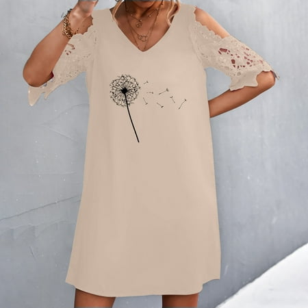 Aueoeo Women s casual dresses petite Women s Summer Sexy Printed V-Neck Lace Cold Shoulder Short Sleeeve Dresses
Aueoeo Women s casual dresses petite Women s Summer Sexy Printed V-Neck Lace Cold Shoulder Short Sleeeve Dresses