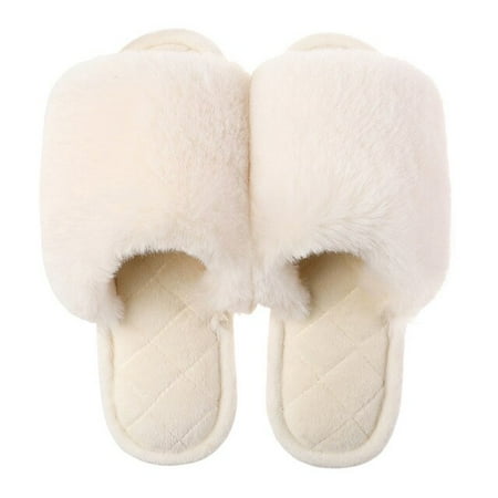 PIKADINGNIS Winter House Women Faux Fur Slippers Chic Open Toe Ladies Plush Shoes Indoor Floor Memory Foam Bedroom Women Fluffy Slides
PIKADINGNIS Winter House Women Faux Fur Slippers Chic Open Toe Ladies Plush Shoes Indoor Floor Memory Foam Bedroom Women Fluffy Slides
