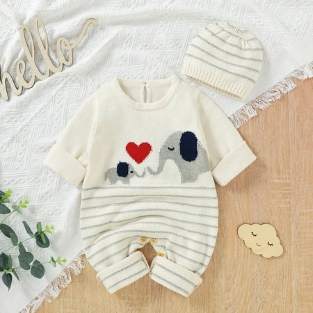 Hunpta Outfits Striped Baby Cartoon Girls Jumpsuit Hat Cotton Infant Sweater Clothes Romper Boys Knitted Set Boys Romper&Jumpsuit
Hunpta Outfits Striped Baby Cartoon Girls Jumpsuit Hat Cotton Infant Sweater Clothes Romper Boys Knitted Set Boys Romper&Jumpsuit
