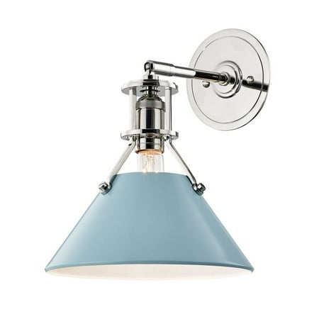 1 Light Wall Sconce 9.5 inches Wide By 11 inches High-Polished Nickel Finish-Blue Bird Shade Color Bailey Street Home 116-Bel-4412754
1 Light Wall Sconce 9.5 inches Wide By 11 inches High-Polished Nickel Finish-Blue Bird Shade Color Bailey Street Home 116-Bel-4412754
