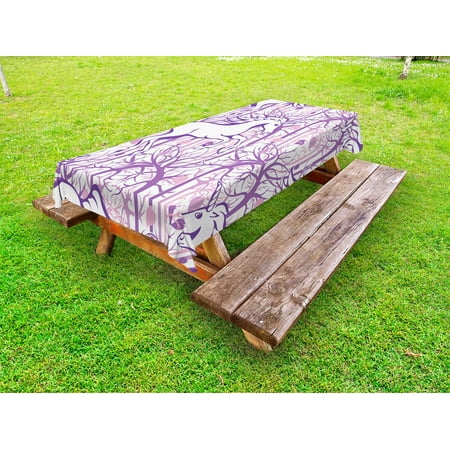 Unicorn Outdoor Tablecloth Unicorn Galloping on Curved Swirled Tree Branches in Abstract Forest Pattern Art Print Decorative Washable Fabric Picnic Tablecloth 58 X 104 Inches Purple by Ambesonne
Unicorn Outdoor Tablecloth Unicorn Galloping on Curved Swirled Tree Branches in Abstract Forest Pattern Art Print Decorative Washable Fabric Picnic Tablecloth 58 X 104 Inches Purple by Ambesonne