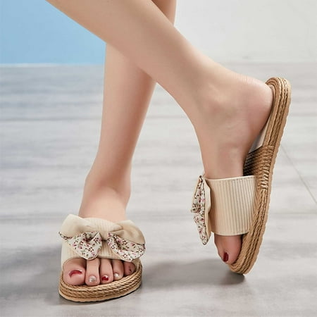 AOOCHASLIY Independence Day Shoes New Summer Flip-flops Linen Floral Bow Flat Sandals
AOOCHASLIY Independence Day Shoes New Summer Flip-flops Linen Floral Bow Flat Sandals