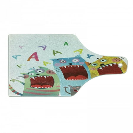 Cartoon Cutting Board Colorful Cats and Rat Singing Funny Animal Characters Karaoke Night Theme Decorative Tempered Glass Cutting and Serving Board Wine Bottle Shape Multicolor by Ambesonne
Cartoon Cutting Board Colorful Cats and Rat Singing Funny Animal Characters Karaoke Night Theme Decorative Tempered Glass Cutting and Serving Board Wine Bottle Shape Multicolor by Ambesonne