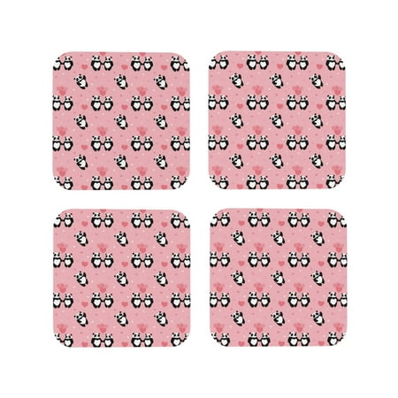 Leather Coasters Set of 4 - Valentine s Day Panda Lightweight Non-Slip Drink Coasters for Desk Anti-Scalding Desk Cup Coasters for Office Table Decor Square
Leather Coasters Set of 4 - Valentine s Day Panda Lightweight Non-Slip Drink Coasters for Desk Anti-Scalding Desk Cup Coasters for Office Table Decor Square