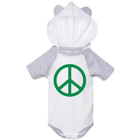 Inktastic Green Symbol Peace Sign Gift Baby Boy or Baby Girl Bodysuit
