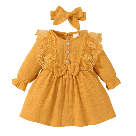 NZRVAWS Baby Girls Outfits 12 Months Baby Girls Solid Color 18 Months Baby Girls Winter Dress +Headband 2Pcs Clothes Set Yellow
NZRVAWS Baby Girls Outfits 12 Months Baby Girls Solid Color 18 Months Baby Girls Winter Dress +Headband 2Pcs Clothes Set Yellow