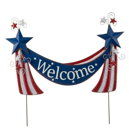 Glitzhome-Glitzhome Metal Stars Stripes Yard Stake or Wall Sign with Welcome FlagFlag
Glitzhome-Glitzhome Metal Stars Stripes Yard Stake or Wall Sign with Welcome FlagFlag