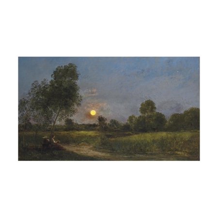 Moonrise, 1887 Print Wall Art By Charles Francois Daubigny