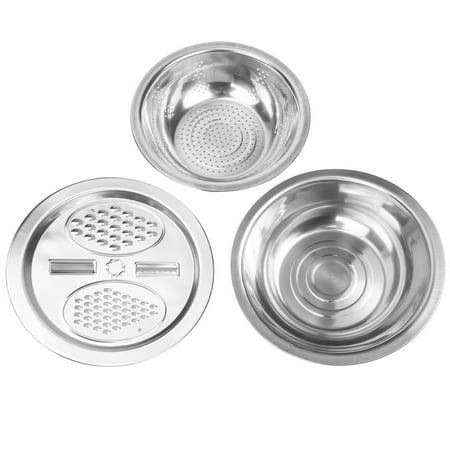 HOMEMAXS 1 Set of Stainless Steel Grater Basin Household Colander Basin Rice Washing Basin Kitchen Supplies
HOMEMAXS 1 Set of Stainless Steel Grater Basin Household Colander Basin Rice Washing Basin Kitchen Supplies