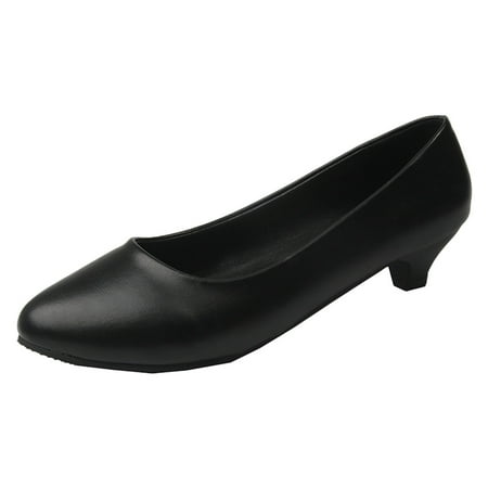 HGWXX7 Women s Single Shoes Wild High Heels Professional Black Casual Working Shoes New Fall Shoes